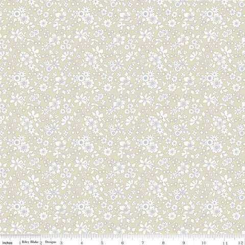 Flower Show Pebble Maddsie Silhouette A 01666833A - Riley Blake Designs - Floral Flowers - Liberty Fabrics - Quilting Cotton Fabric