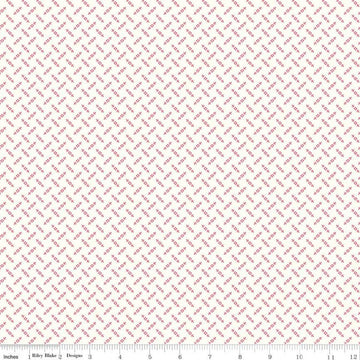 DEAL Calico Shirting C12857 Tea Rose - Riley Blake Designs - Lori Holt - Pink on Cloud White - Quilting Cotton Fabric