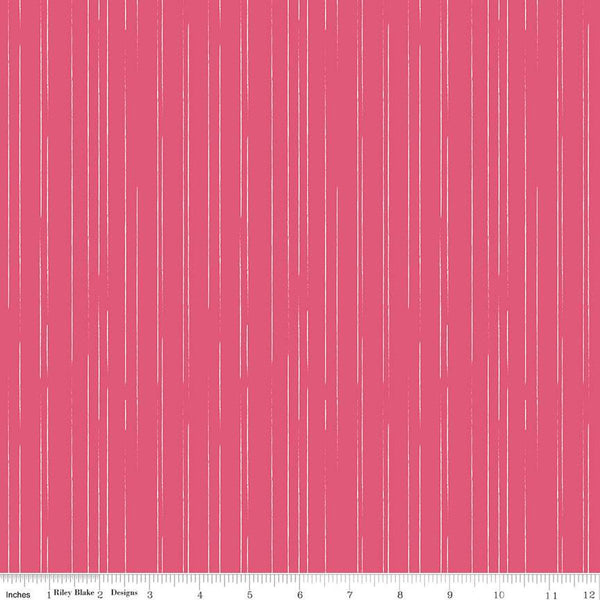 SALE South Hill Stripes C12665 Raspberry - Riley Blake Designs - Stripe Lines - Quilting Cotton Fabric