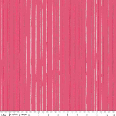 South Hill Stripes C12665 Raspberry - Riley Blake Designs - Stripe Lines - Quilting Cotton Fabric