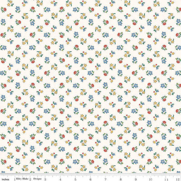 SALE The Collector's Home Curiosity Brights Spring Buds A 01666810A - Riley Blake - Floral - Liberty Fabrics - Quilting Cotton Fabric