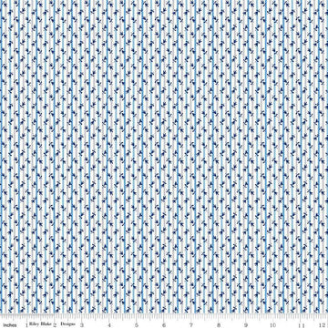 SALE The Collector's Home Curiosity Brights Millefleur Stripe A 01666805A - Riley Blake - Stripes - Liberty Fabrics - Quilting Cotton Fabric