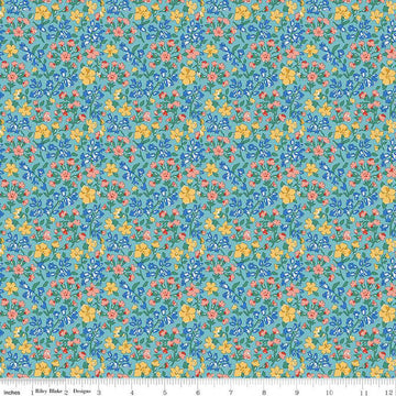 SALE The Collector's Home Curiosity Brights Campion Meadow A 01666803A - Riley Blake - Floral - Liberty Fabrics - Quilting Cotton Fabric