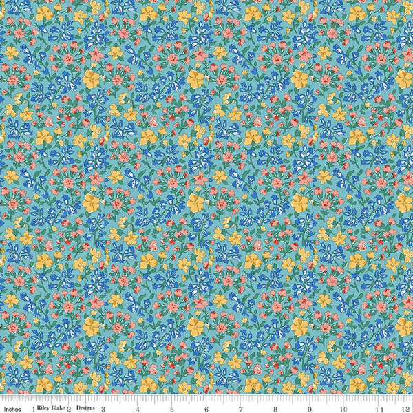 SALE The Collector's Home Curiosity Brights Campion Meadow A 01666803A - Riley Blake - Floral - Liberty Fabrics - Quilting Cotton Fabric