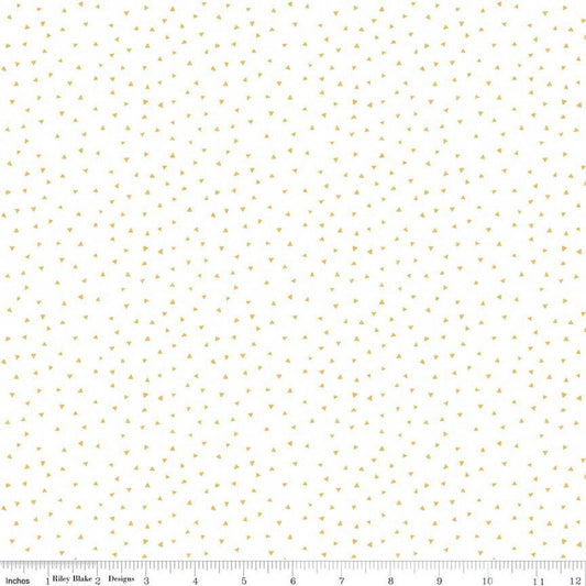 SALE Mon Cheri Triangles C12655 White - Riley Blake Designs - Triangle - Quilting Cotton Fabric