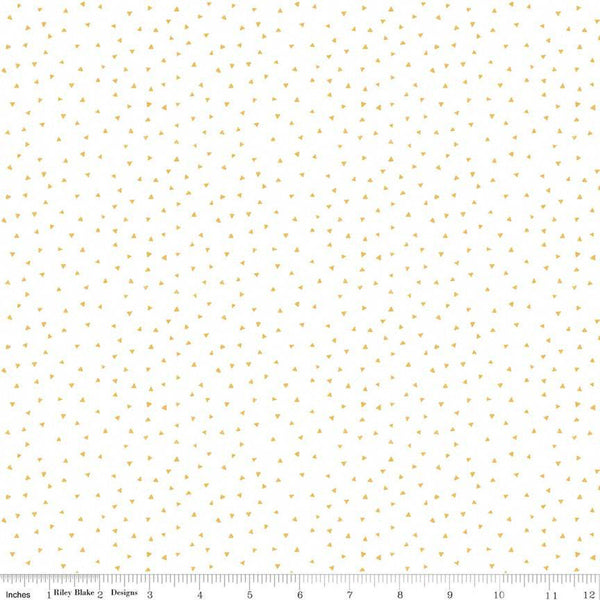 Mon Cheri Triangles C12655 White - Riley Blake Designs - Triangle - Quilting Cotton Fabric