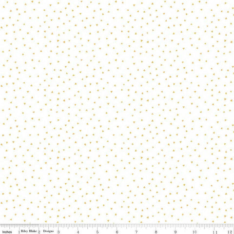 Mon Cheri Triangles C12655 White - Riley Blake Designs - Triangle - Quilting Cotton Fabric