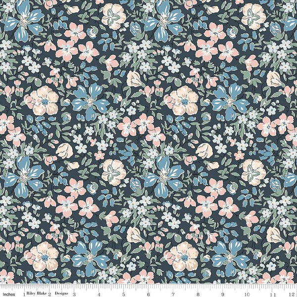 SALE The Collector's Home Pavilion Neutrals Botanist's Bloom B 01666801B - Riley Blake - Floral - Liberty Fabrics - Quilting Cotton Fabric