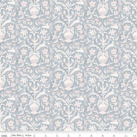 Fat Quarter End of Bolt - SALE The Collector's Home Pavilion Neutrals Lincoln B 01666813B - Riley Blake - Floral - Liberty - Quilting Cotton