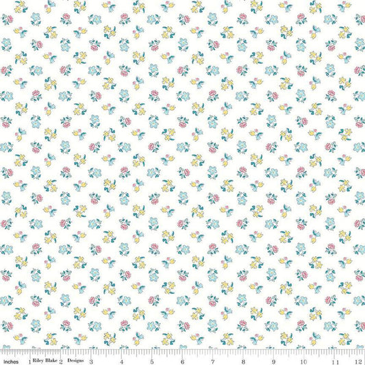 CLEARANCE The Collector's Home Nature's Jewel Spring Buds C 01666810C - Riley Blake Designs - Floral - Liberty - Quilting Cotton Fabric