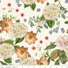 SALE Springtime Main CD12810 Cream - Riley Blake Designs - DIGITALLY PRINTED Floral Flowers Easter - Quilting Cotton