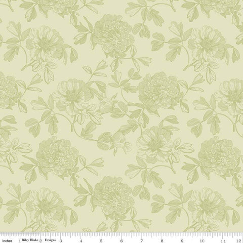 Springtime Tonal C12814 Fern by Riley Blake Designs - Floral Flowers Tone-on-Tone Easter - Quilting Cotton Fabric
