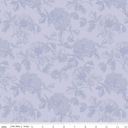 DEAL Springtime Tonal C12814 Lilac - Riley Blake Designs - Floral Flowers Tone-on-Tone Easter - Quilting Cotton Fabric