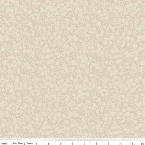 SALE The Wiltshire Shadow Collection 01666505A Biscuit - Riley Blake - Tonal Leaf Leaves Berries  - Liberty Fabrics - Quilting Cotton Fabric