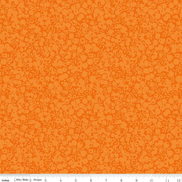 SALE The Wiltshire Shadow Collection 01666511A Marmalade - Riley Blake - Tonal Leaves Berries  - Liberty Fabrics - Quilting Cotton Fabric