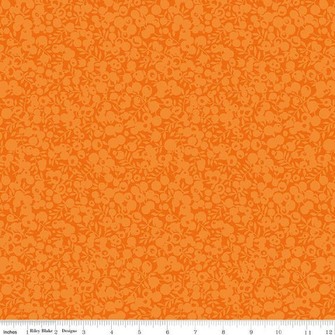 SALE The Wiltshire Shadow Collection 01666511A Marmalade - Riley Blake - Tonal Leaves Berries  - Liberty Fabrics - Quilting Cotton Fabric