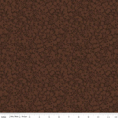 SALE The Wiltshire Shadow Collection 01666564A Chestnut - Riley Blake - Tonal Leaves Berries  - Liberty Fabrics - Quilting Cotton Fabric