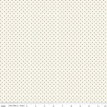SALE Springtime Dots C12816 Cream - Riley Blake Designs - Polka Dot Dotted - Quilting Cotton Fabric
