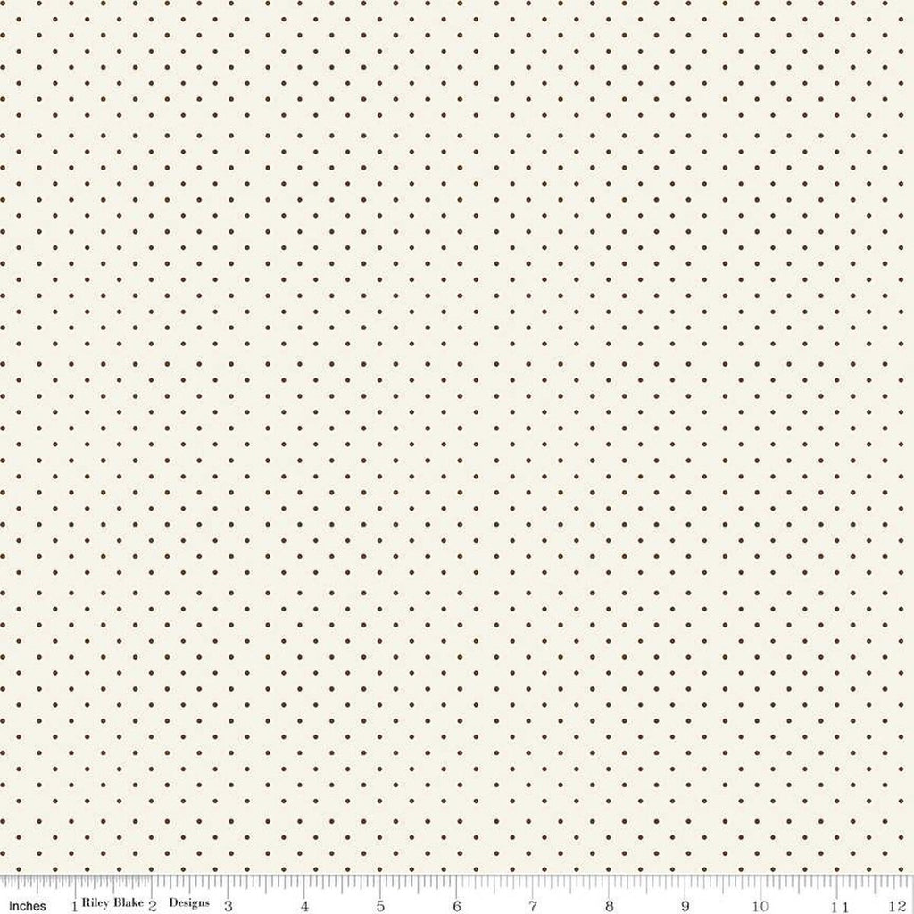 Springtime Dots C12816 Cream by Riley Blake Designs - Polka Dot Dotted - Quilting Cotton Fabric