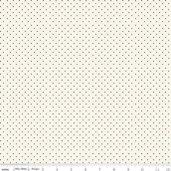 SALE Springtime Dots C12816 Cream by Riley Blake Designs - Polka Dot Dotted - Quilting Cotton Fabric