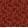 SALE Ride the Range Paisley C12742 Barn Red - Riley Blake Designs - Tone-on-Tone Paisleys - Quilting Cotton Fabric