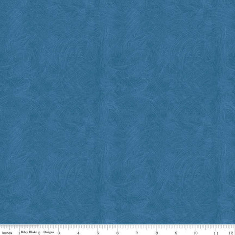 Ride the Range Brush C12744 Denim - Riley Blake Designs - Tone-on-Tone Semi-Solid - Quilting Cotton Fabric