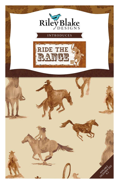 SALE Ride the Range Fat Quarter Bundle 15 pieces - Riley Blake Designs - Pre cut Precut - Horses Cowboy - Quilting Cotton Fabric