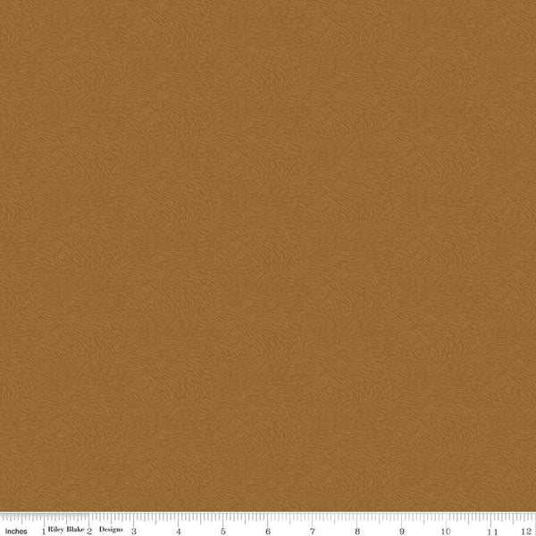 35" End of Bolt - SALE Big Game Fur C12973 Gold - Riley Blake Designs - Tone-on-Tone Texture Animal - Quilting Cotton Fabric