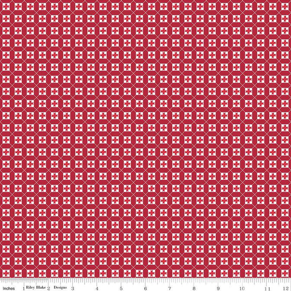 SALE Cheerfully Red Stars C13313 Redwood - Riley Blake Designs - Geometric - Quilting Cotton Fabric