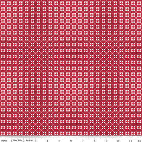 SALE Cheerfully Red Stars C13313 Redwood - Riley Blake Designs - Geometric - Quilting Cotton Fabric