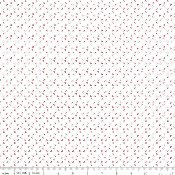 SALE Cheerfully Red C for Cheerful C13315 White - Riley Blake Designs - Letter "C" - Quilting Cotton Fabric