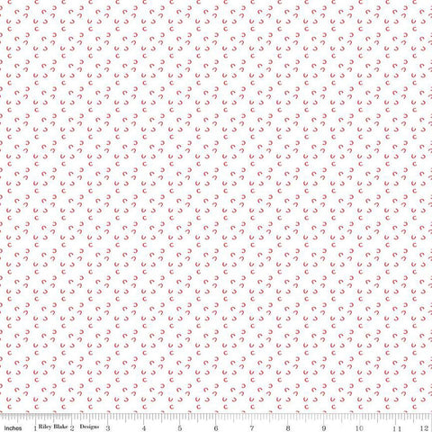 SALE Cheerfully Red C for Cheerful C13315 White - Riley Blake Designs - Letter "C" - Quilting Cotton Fabric