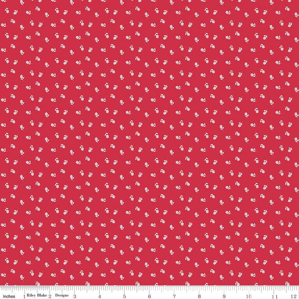 Cheerfully Red Flowers C13316 Red - Riley Blake Designs - Flower Floral - Quilting Cotton Fabric