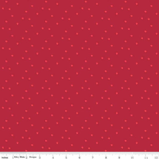 31" End of Bolt - SALE Cheerfully Red Berries C13317 Redwood - Riley Blake Designs - Berry - Quilting Cotton Fabric