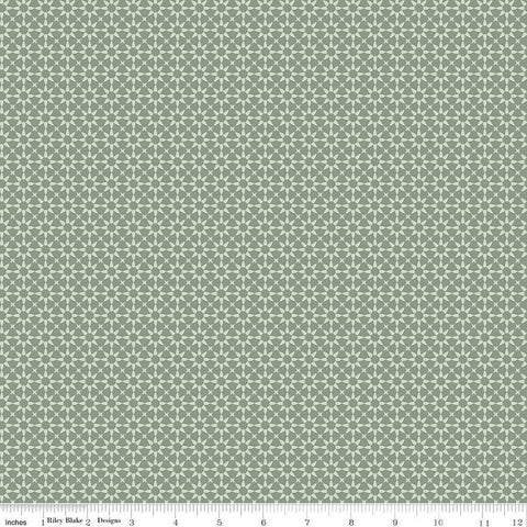 Gingham Fields Starbursts C13354 Lodge Pole - Riley Blake Designs - Geometric - Quilting Cotton Fabric