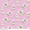 CLEARANCE Monthly Placemats April Lily Toss C12407 Pink - Riley Blake Designs - Easter Floral Flowers - Quilting Cotton Fabric