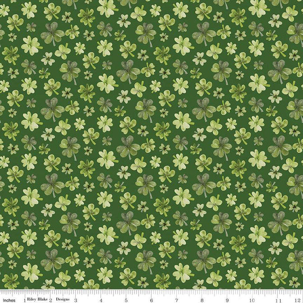 CLEARANCE Monthly Placemats March Shamrocks C12405 Green by Riley Blake Designs - St. Patrick's Day - Quilting Cotton Fabric