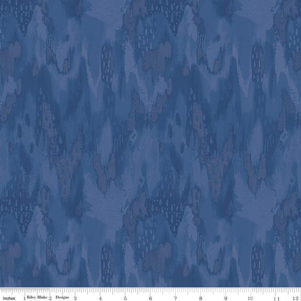 SALE Kindness, Always Tonal C13024 Navy - Riley Blake Designs - Tone-on-Tone Semi-Solid - Quilting Cotton Fabric