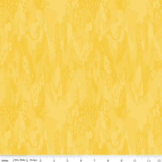 SALE Kindness, Always Tonal C13024 Yellow - Riley Blake Designs - Tone-on-Tone Semi-Solid - Quilting Cotton Fabric
