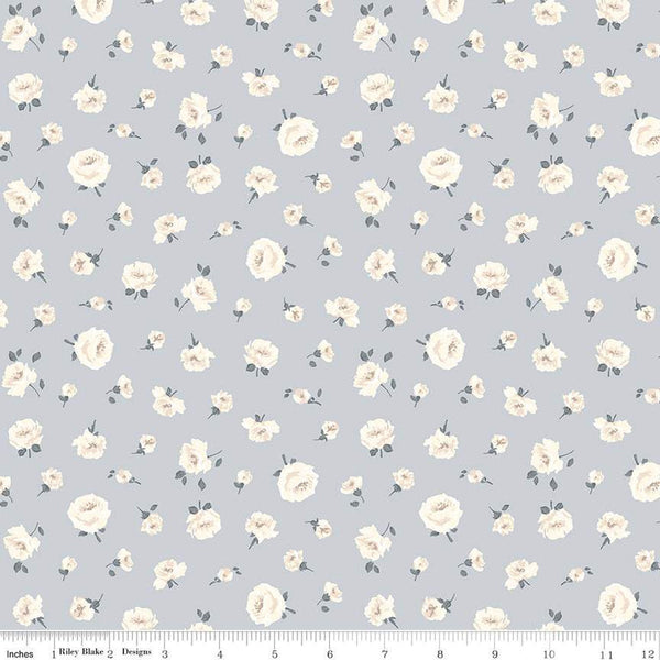 CLEARANCE Flower Show Pebble Mary Rose A 01666838A - Riley Blake Designs - Floral Flowers - Liberty Fabrics - Quilting Cotton Fabric