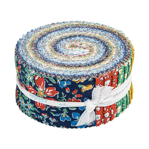 SALE The Collector's Home Curiosity Brights 2.5-Inch Rolie Polie Jelly Roll 40 pieces Riley Blake - Liberty Fabrics - Quilting Cotton Fabric