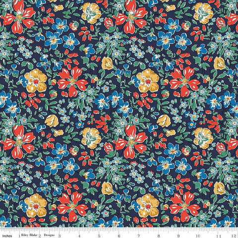 SALE The Collector's Home Curiosity Brights Botanist's Bloom A 01666801A - Riley Blake - Floral - Liberty Fabrics - Quilting Cotton Fabric