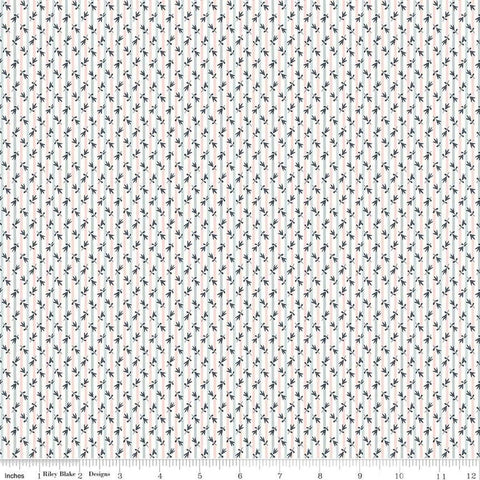 CLEARANCE The Collector's Home Pavilion Neutrals Millefleur Stripe B 01666805B - Riley Blake - Stripes - Liberty  - Quilting Cotton