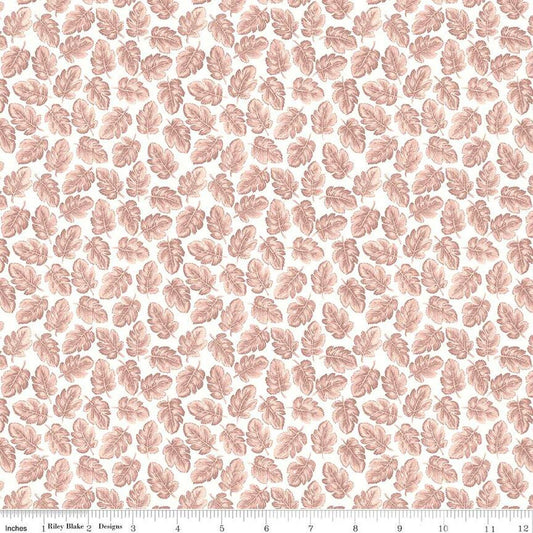 CLEARANCE The Collector's Home Pavilion Neutrals Canopy B 01666811B - Riley Blake - Leaf Leaves - Liberty Fabrics - Quilting Cotton