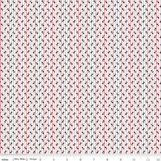 CLEARANCE The Collector's Home Nature's Jewel Millefleur Stripe C 01666805C - Riley Blake - Liberty Fabrics - Quilting Cotton Fabric