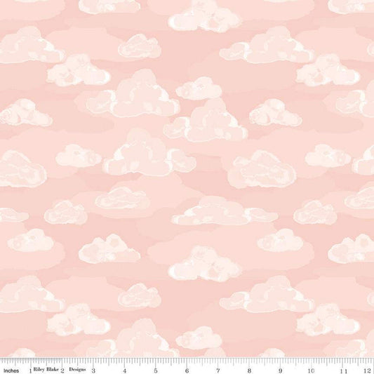 SALE Wild & Free Clouds C12934 Pink - Riley Blake Designs - Quilting Cotton Fabric