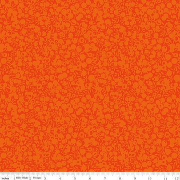 SALE The Wiltshire Shadow Collection 01666512A Orange Peel - Riley Blake - Tonal Leaves Berries  - Liberty Fabrics - Quilting Cotton Fabric