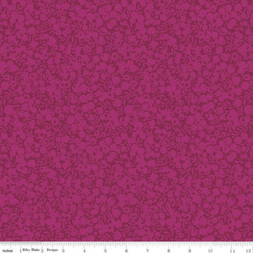 25" End of Bolt - SALE The Wiltshire Shadow Collection 01666532A Jewel Purple - Riley Blake - Leaves Berries Liberty Fabrics Quilting Cotton