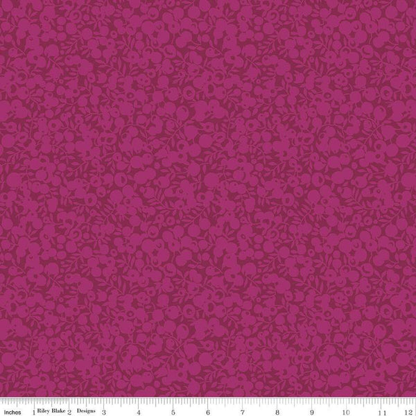 SALE The Wiltshire Shadow Collection 01666532A Jewel Purple - Riley Blake - Tonal Leaves Berries  - Liberty Fabrics - Quilting Cotton Fabric