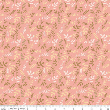 SALE Wild & Free Leaves C12933 Coral - Riley Blake Designs - Leaf - Quilting Cotton Fabric